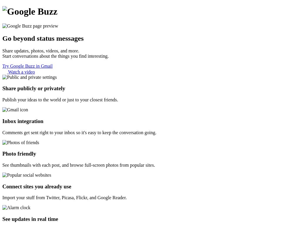 Google Buzz in June 2010