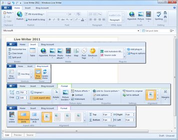 Live Writer 2011, the ribbon version from Windows Live Essentials 2011.