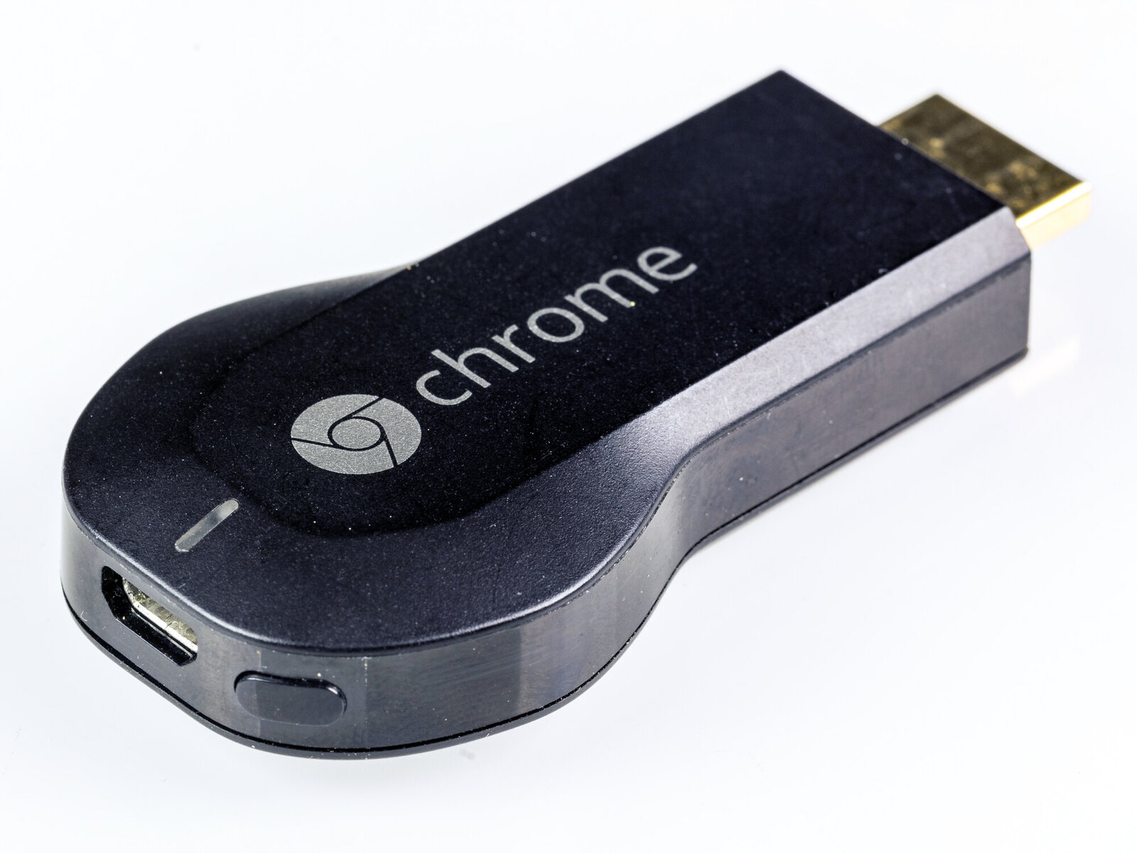 The original 2013 Chromecast, the 5 stick with the "chrome" wordmark.