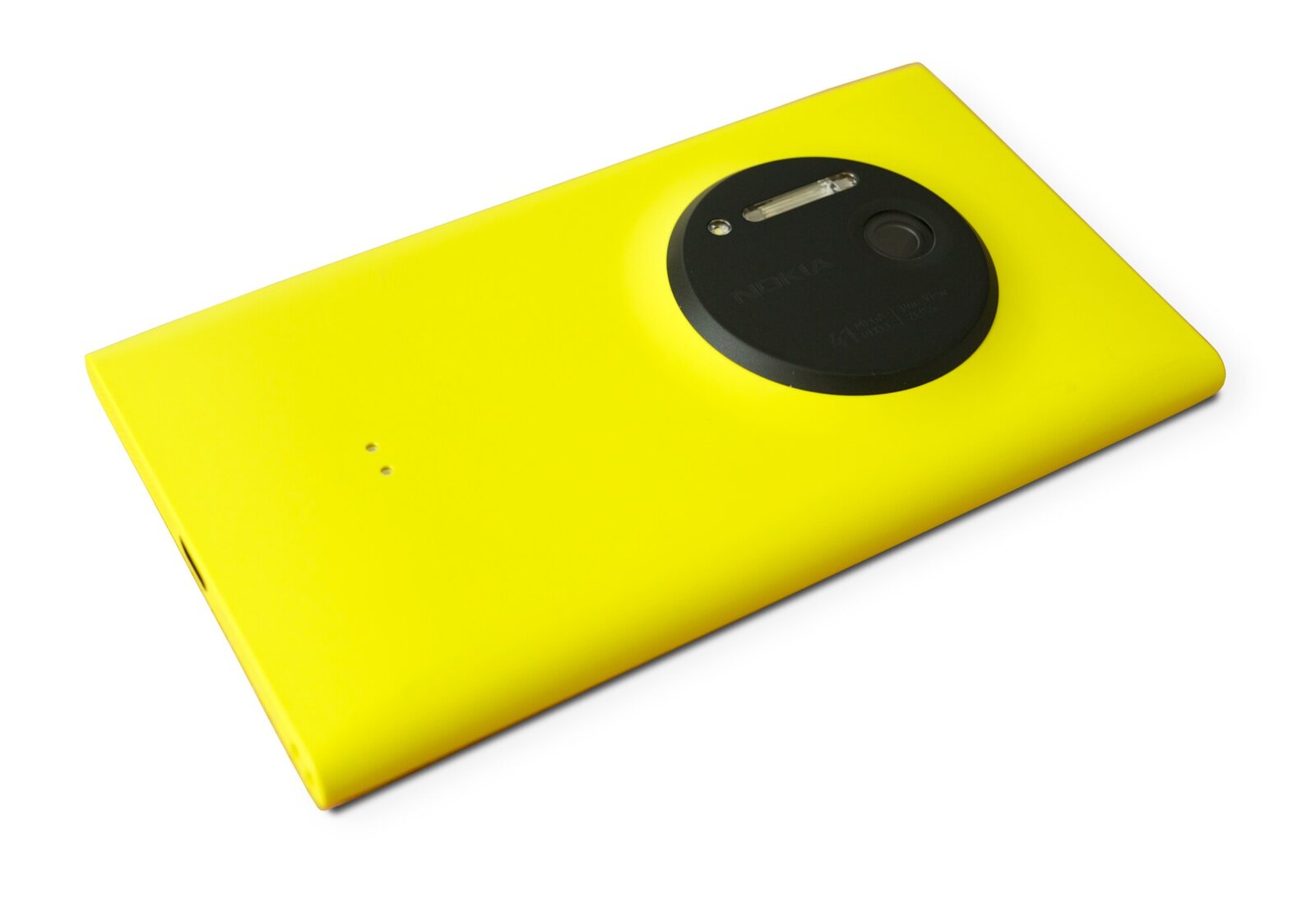 The yellow Lumia 1020 and its 41-megapixel camera, 2013.
