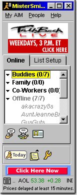 The AIM buddy list
