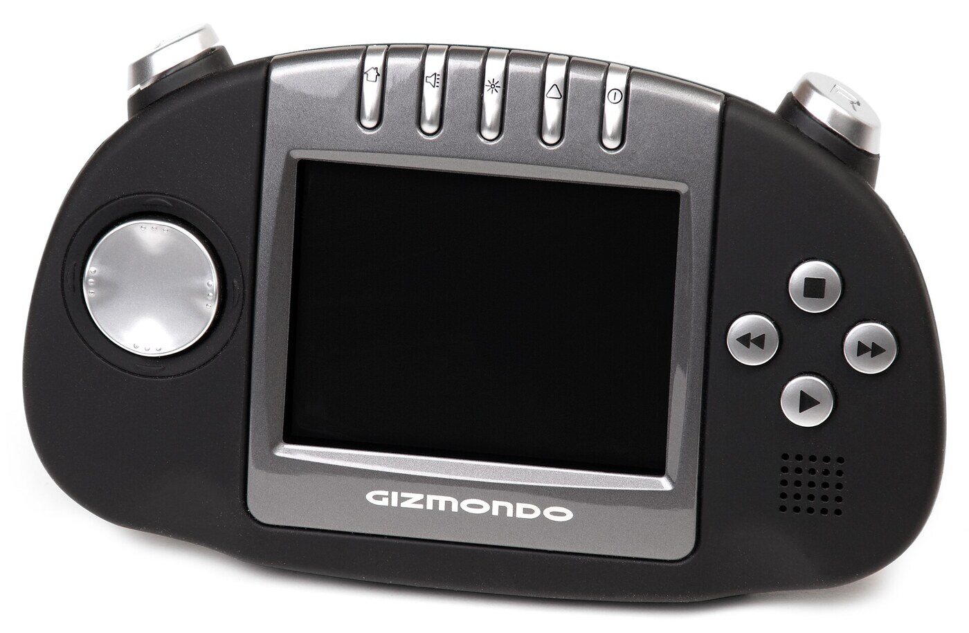The Gizmondo: a 2.8-inch screen, a d-pad, four face buttons and, inside, GPS, a camera and GPRS. Fourteen games were released for it.