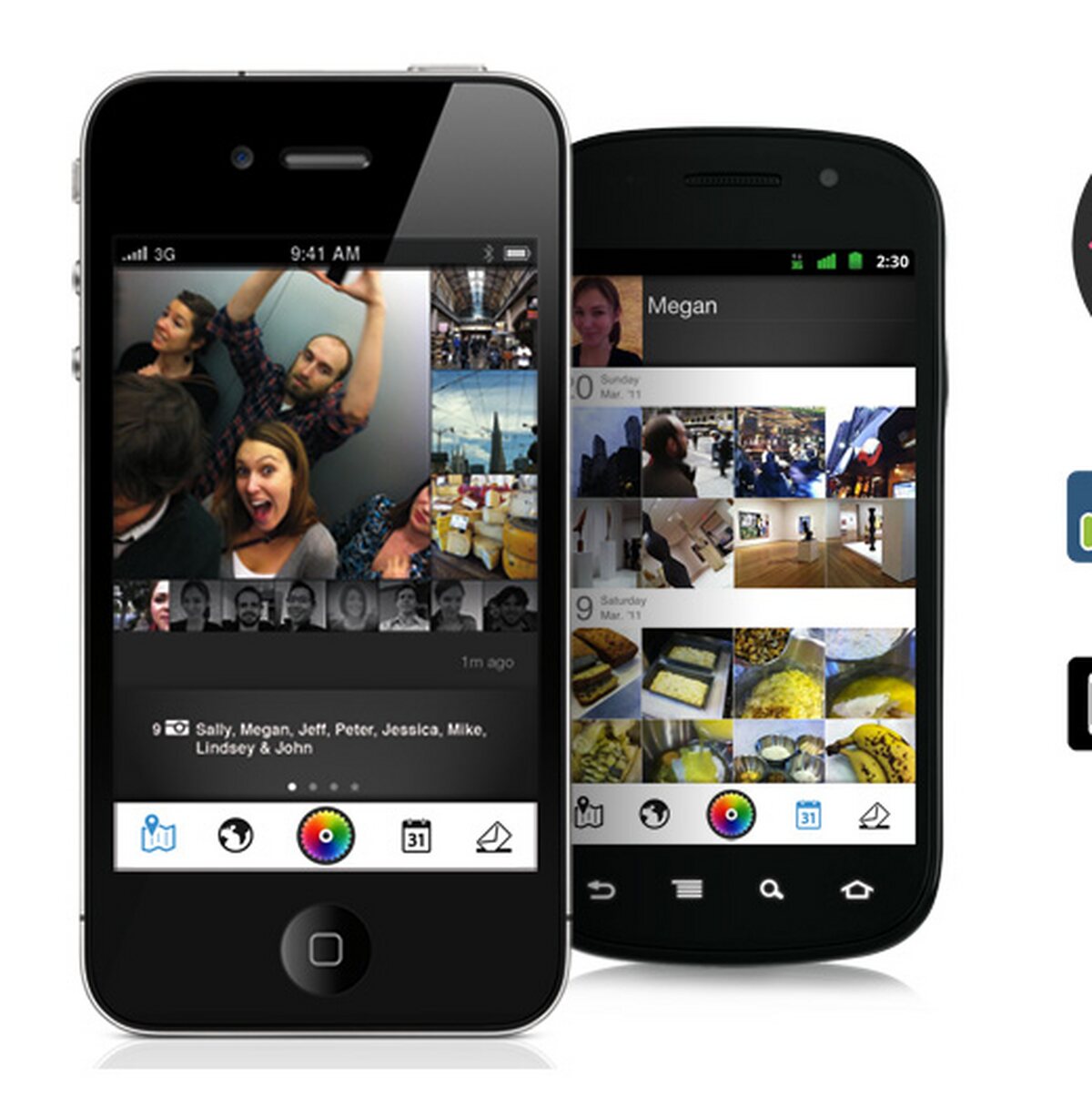 Color on iPhone and Android, promotional render from color.com, 2011