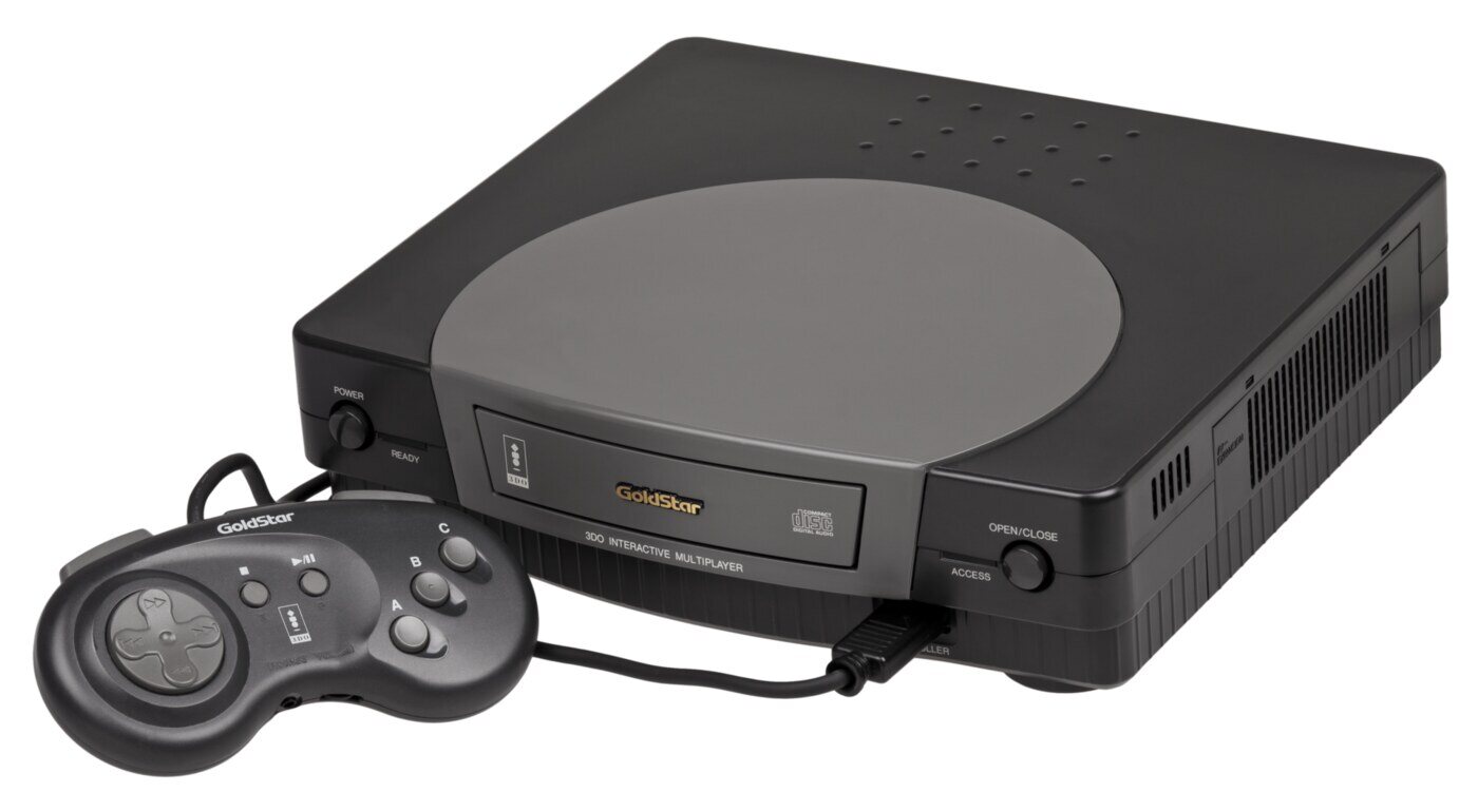 The Panasonic FZ-1 REAL 3DO Interactive Multiplayer with its controller, the 99 machine that launched the platform in October 1993.