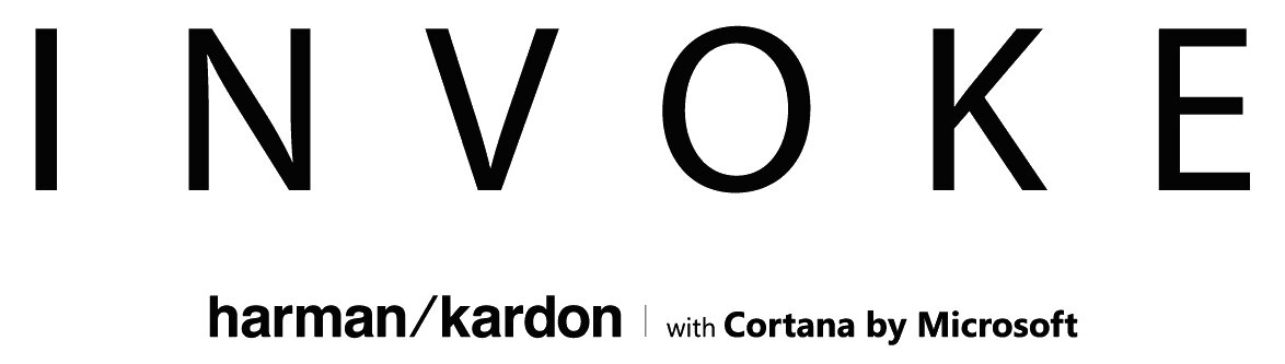 The Harman Kardon Invoke, the Cortana speaker of October 2017, with the assistant's ring logo.