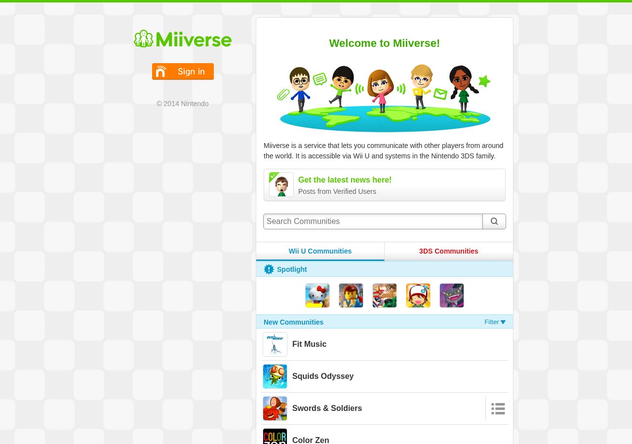 Miiverse on the web in May 2014