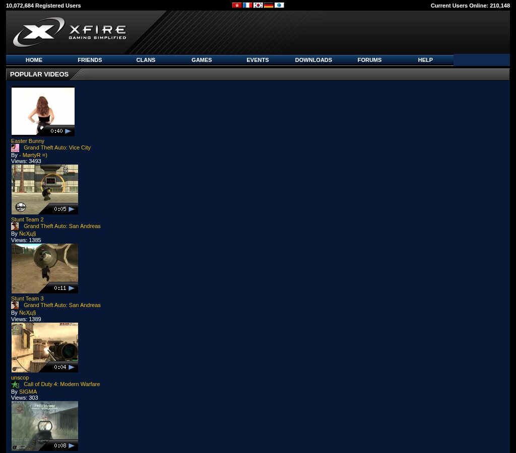 Xfire.com in May 2008