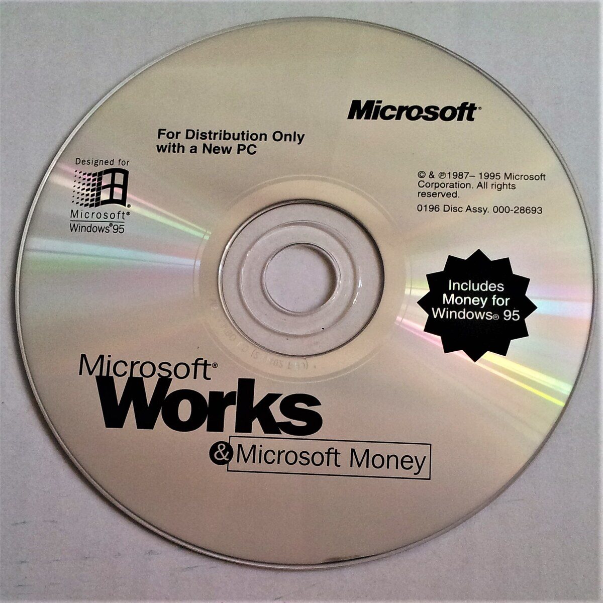 An OEM installation disc bundling Works and Money, the kind that came in the box with a new PC.