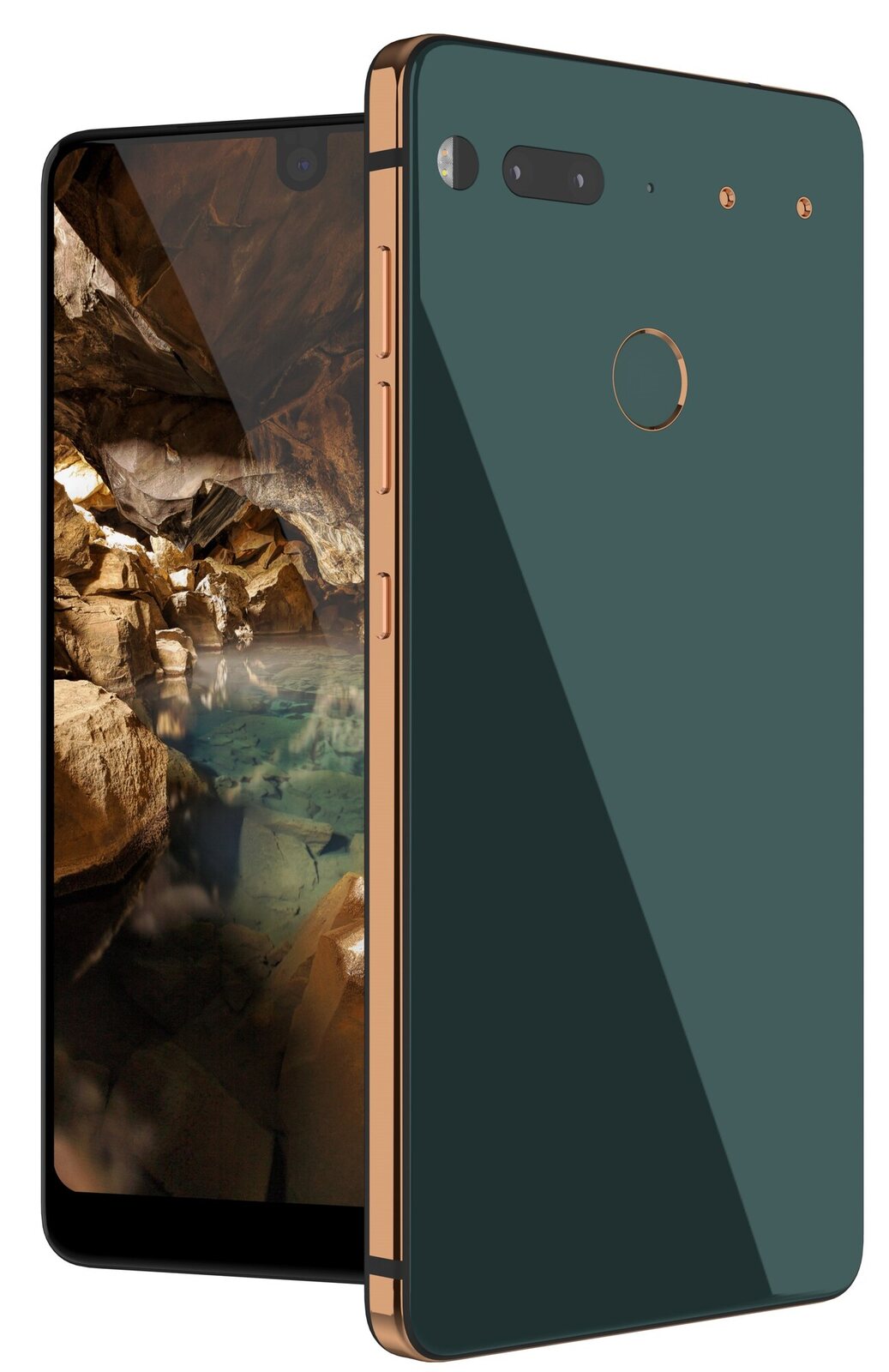 The Essential Phone in Ocean Depths, from the company's own press material.