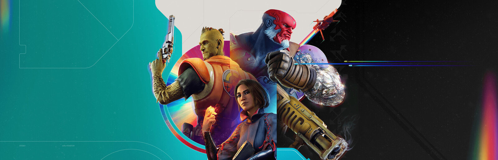 The Freegunners crew in Concord's Steam key art, 2024. The game was live for fourteen days.