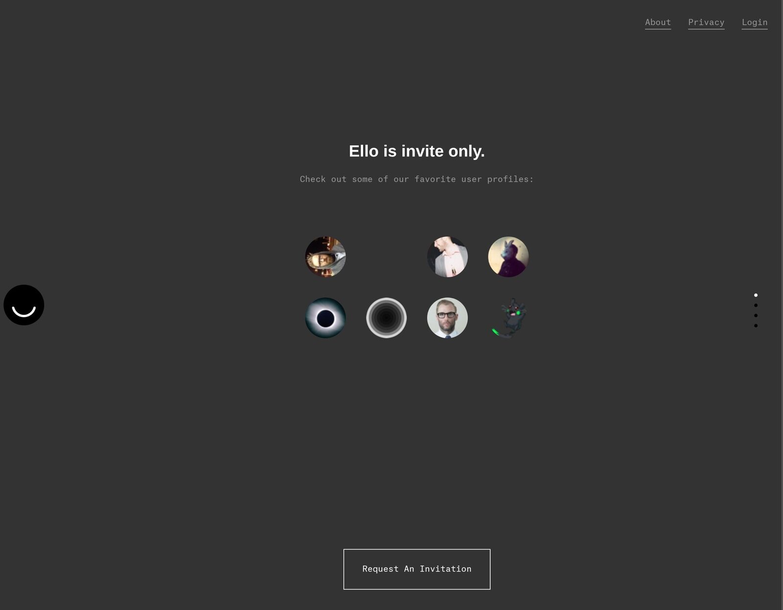 Ello in October 2014, at the peak of the hype, when the only way in was an invitation